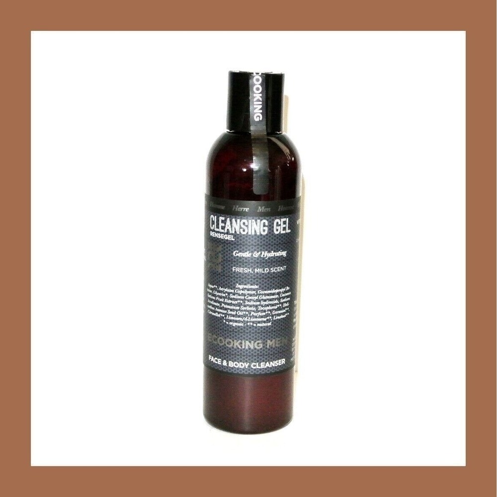 2 x Ecooking Men Cleansing Gel Gentle Face and Body Wash 7 fl.oz. 200 ml. new